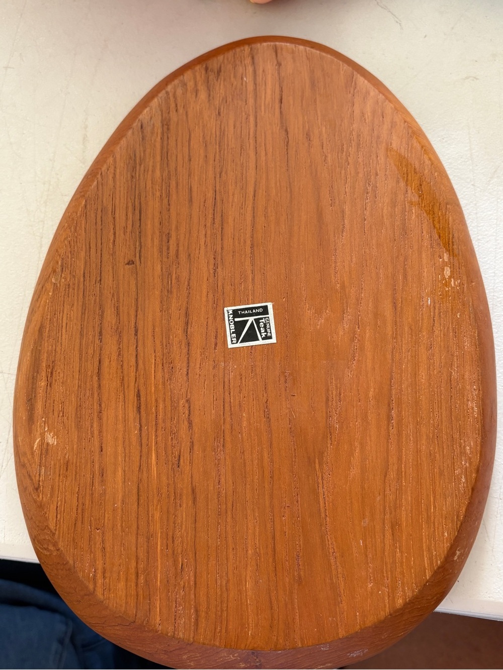 1960’s Knobler genuine Teak wood, Thailand, egg caddy & Coca C Cart, rolling pin - Picture 4 of 9